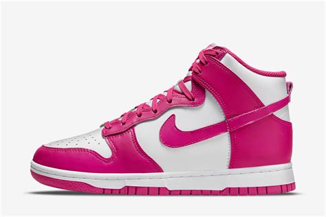 pink nike dunks high tops